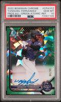 2022 Bowman Chrome Prospect AU Green Atomic Ref. Yanquiel Fernandez 10 PSA