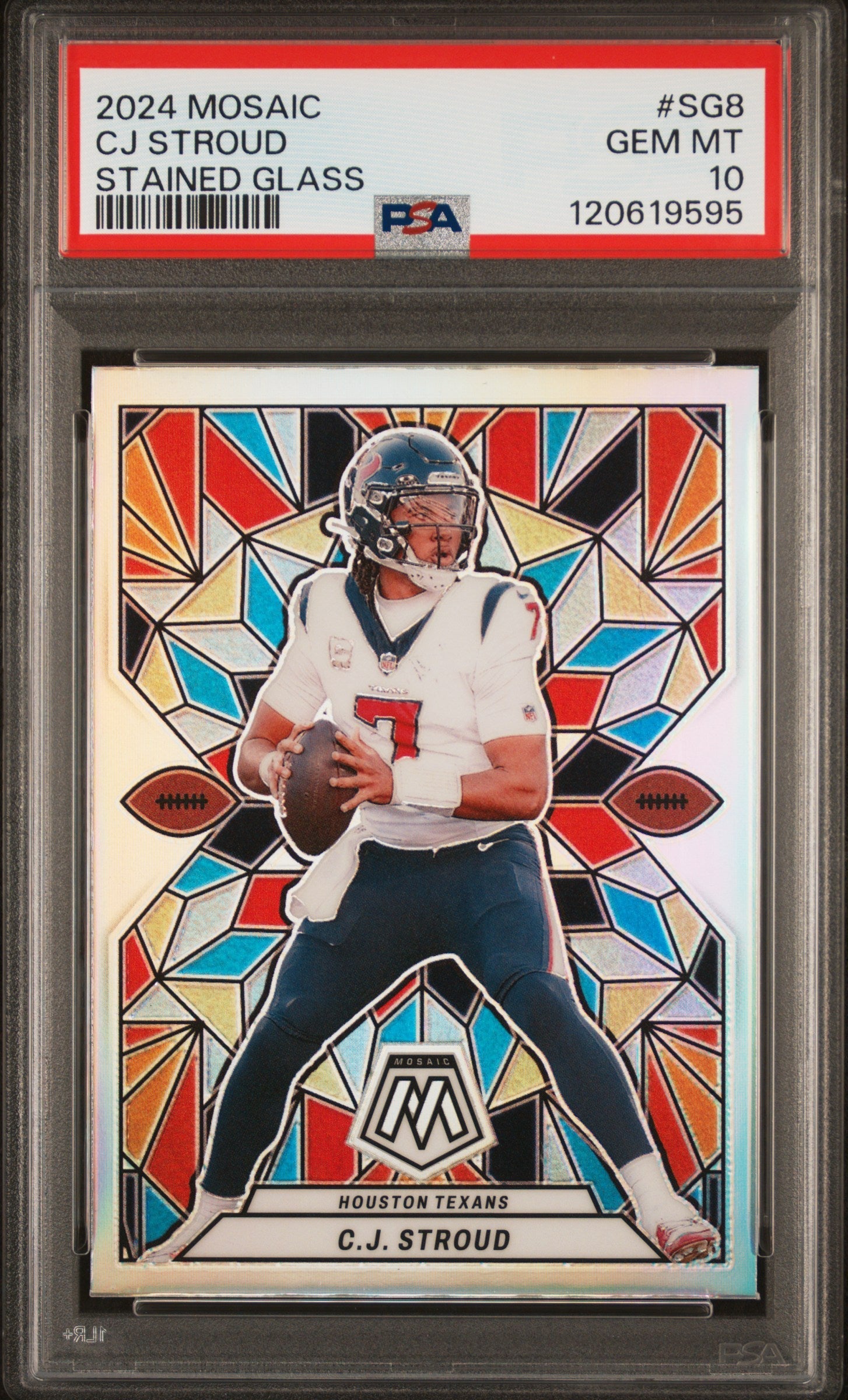 2024 Panini Mosaic Stained Glass Cj Stroud 10 PSA #SG8