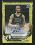 2025-26 Bowman Chrome Autographs Yellow Refractor Derrick White #/75 AU #BCA-DI