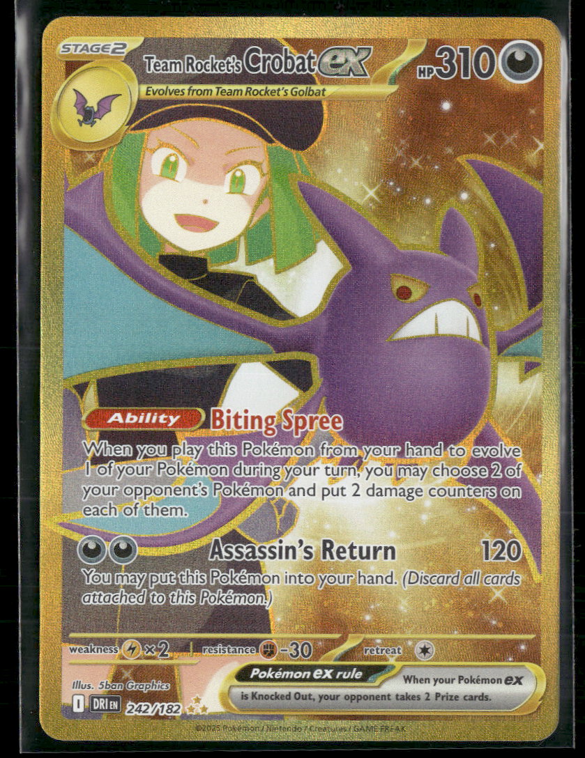 SV10: Destined Rivals Team Rocket's Crobat ex #242/182
