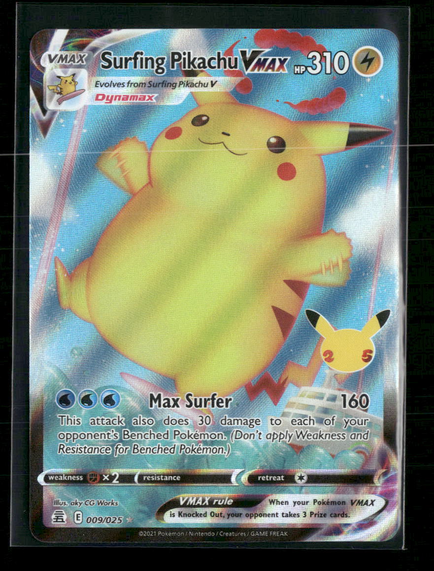 Celebrations Surfing Pikachu VMAX #009/025