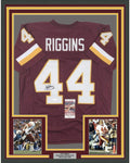 Framed Autographed/Signed John Riggins 35x39 Washington Burgundy Football Jersey JSA COA