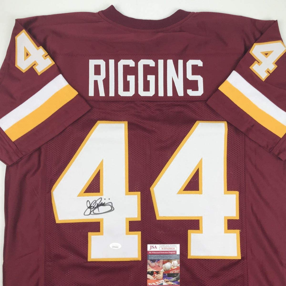 Autographed/Signed John Riggins Washington Burgundy Football Jersey Beckett BAS COA