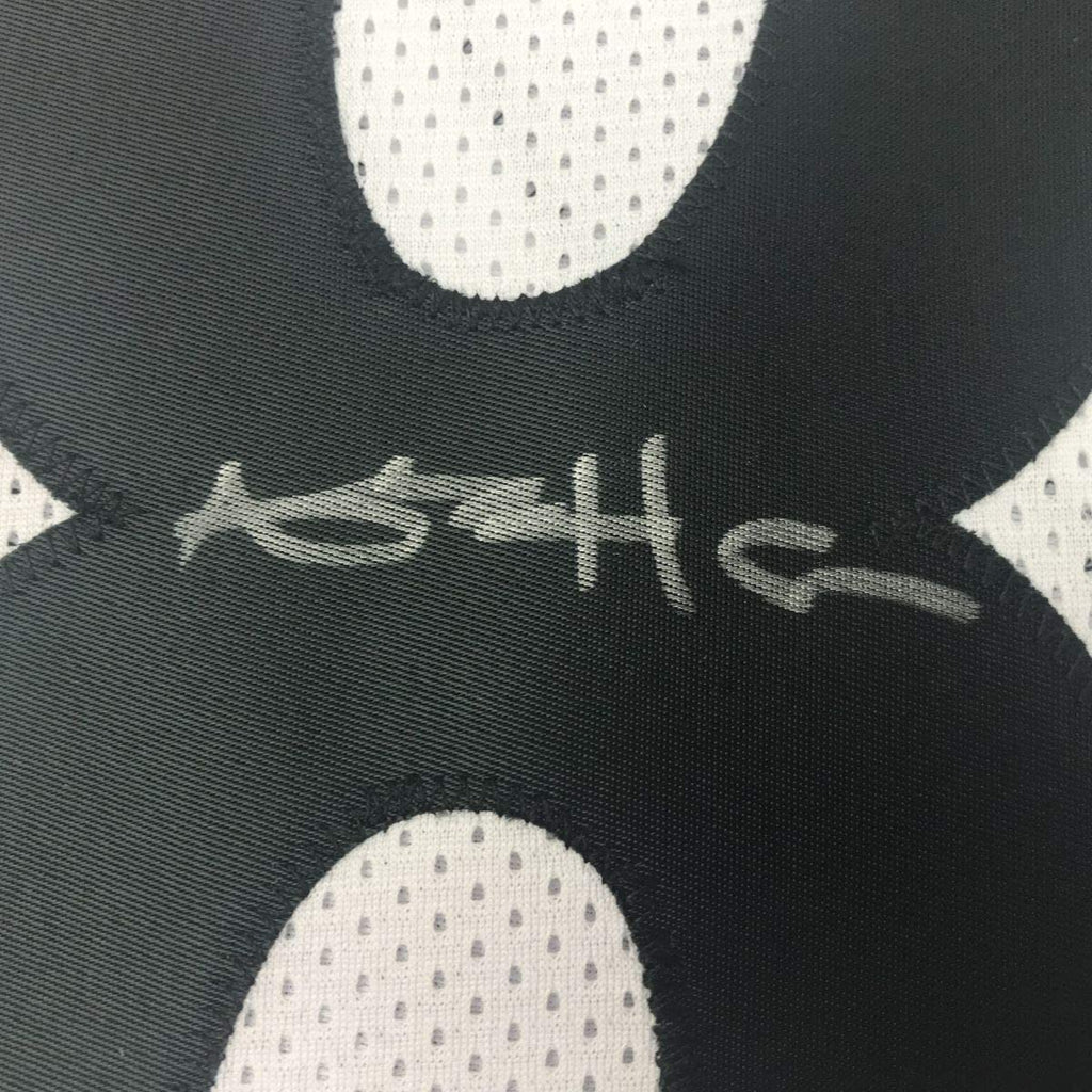 Autographed/Signed Antonio Brown Pittsburgh White Football Jersey Beckett BAS COA