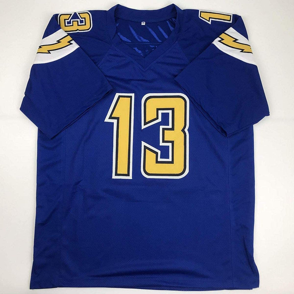 Autographed/Signed Keenan Allen Los Angeles LA Color Rush Blue Football Jersey Beckett BAS COA