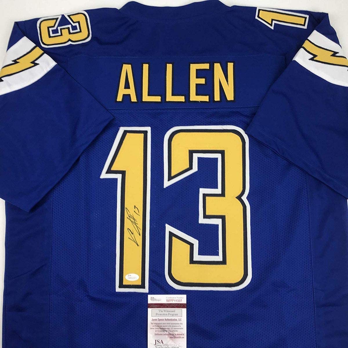 Autographed/Signed Keenan Allen Los Angeles LA Color Rush Blue Football Jersey Beckett BAS COA
