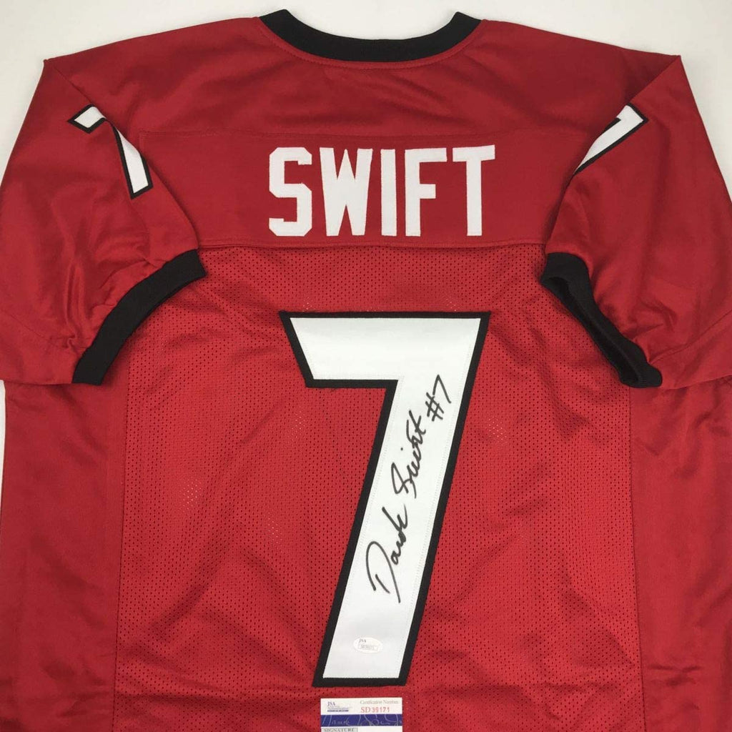 Autographed/Signed D'Andre Swift Georgia Red College Football Jersey Beckett BAS COA
