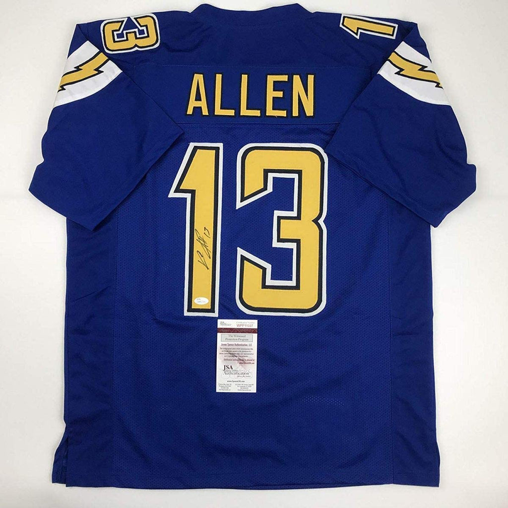Autographed/Signed Keenan Allen Los Angeles LA Color Rush Blue Football Jersey Beckett BAS COA