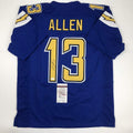 Autographed/Signed Keenan Allen Los Angeles LA Color Rush Blue Football Jersey Beckett BAS COA