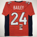 Autographed/Signed Champ Bailey Denver Orange Football Jersey Beckett BAS COA