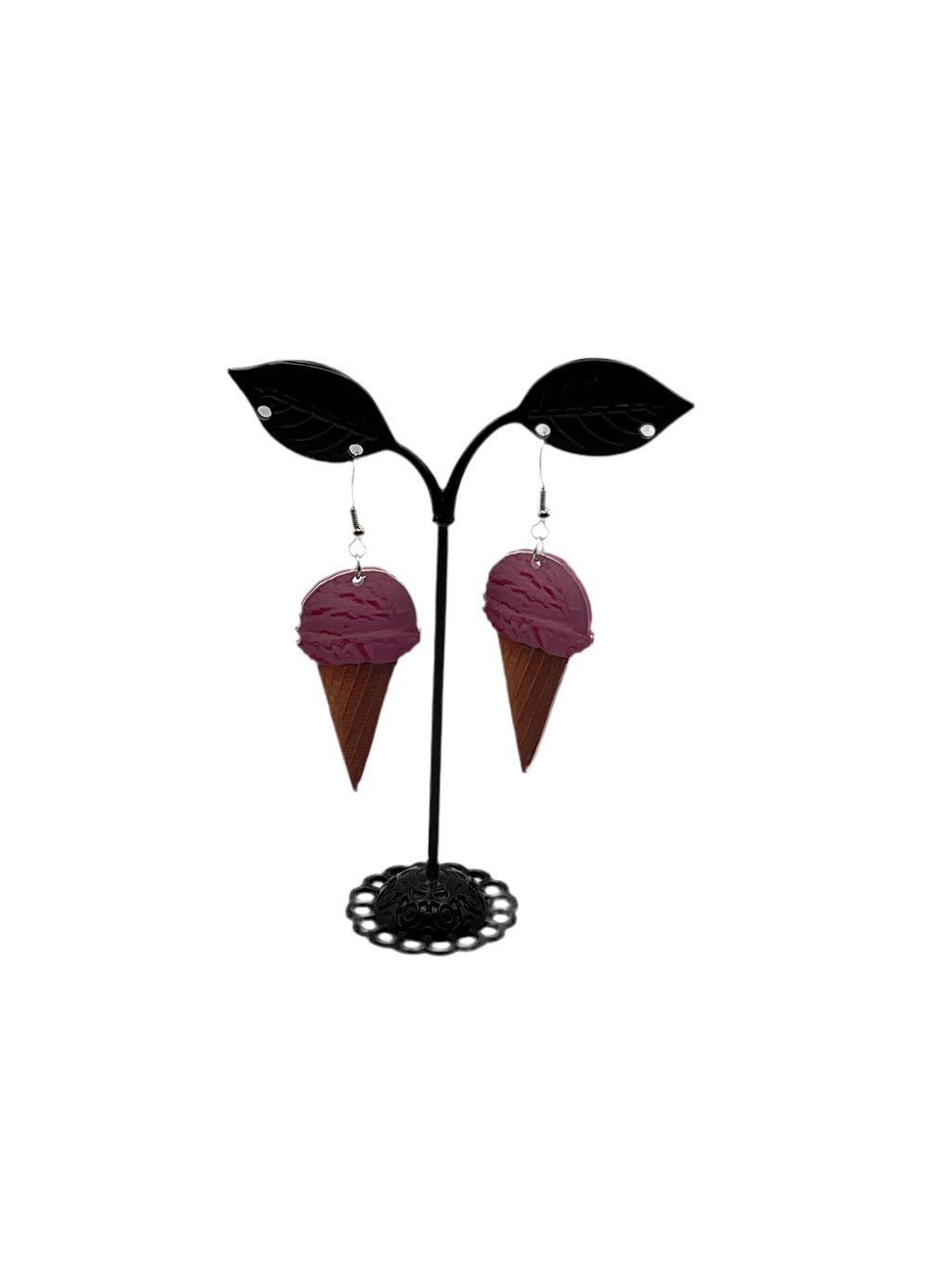 Ice cream cone earrings 2