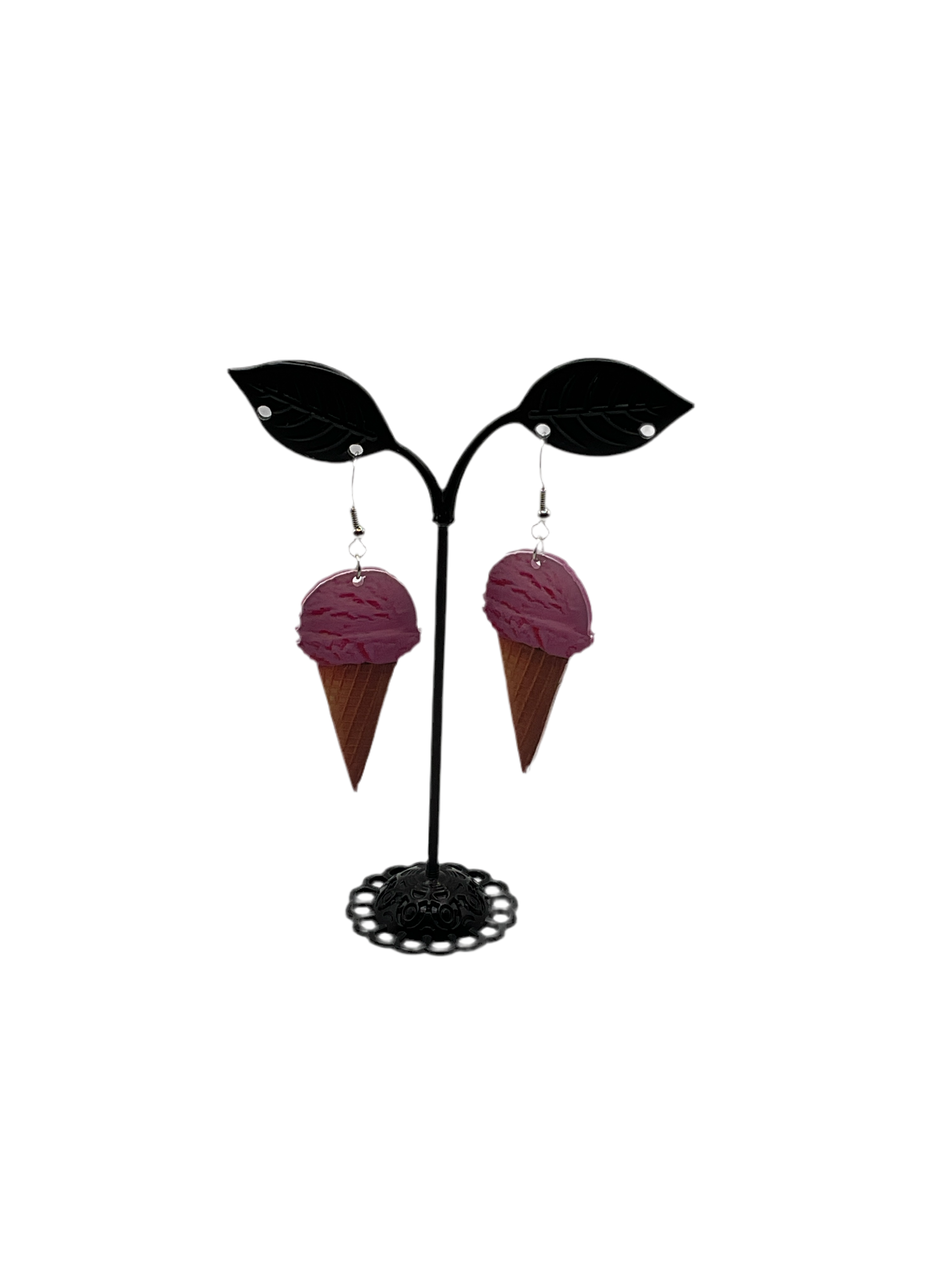 Ice cream cone earrings 2