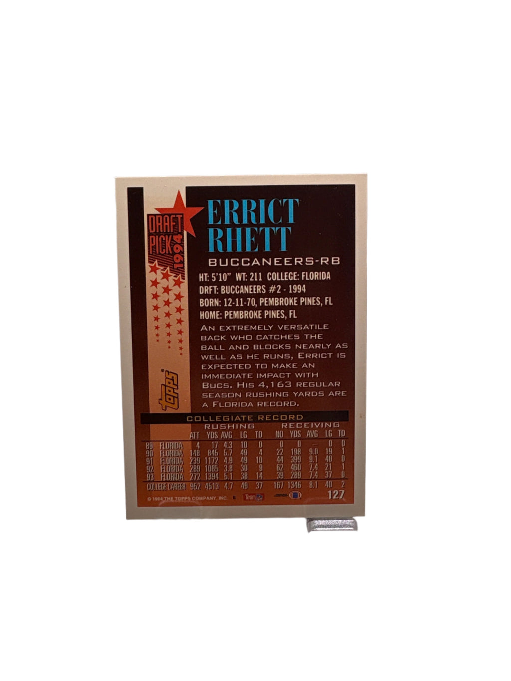 Topps Errict Rhett