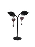 Dangling Heart and Charm Earrings