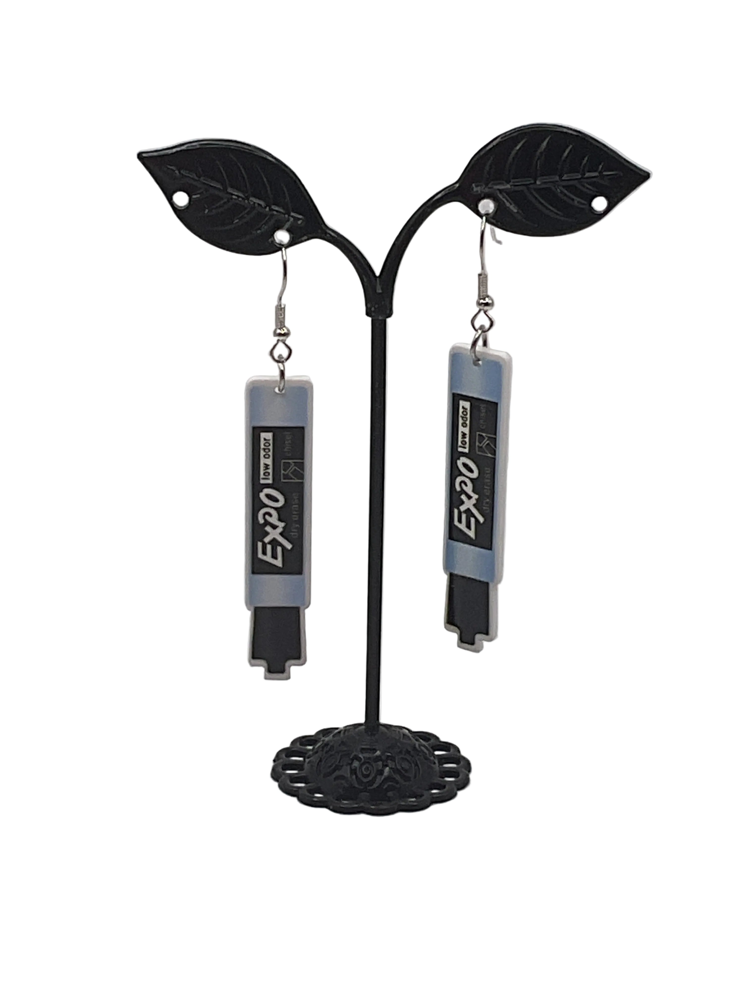 Expo marker earrings