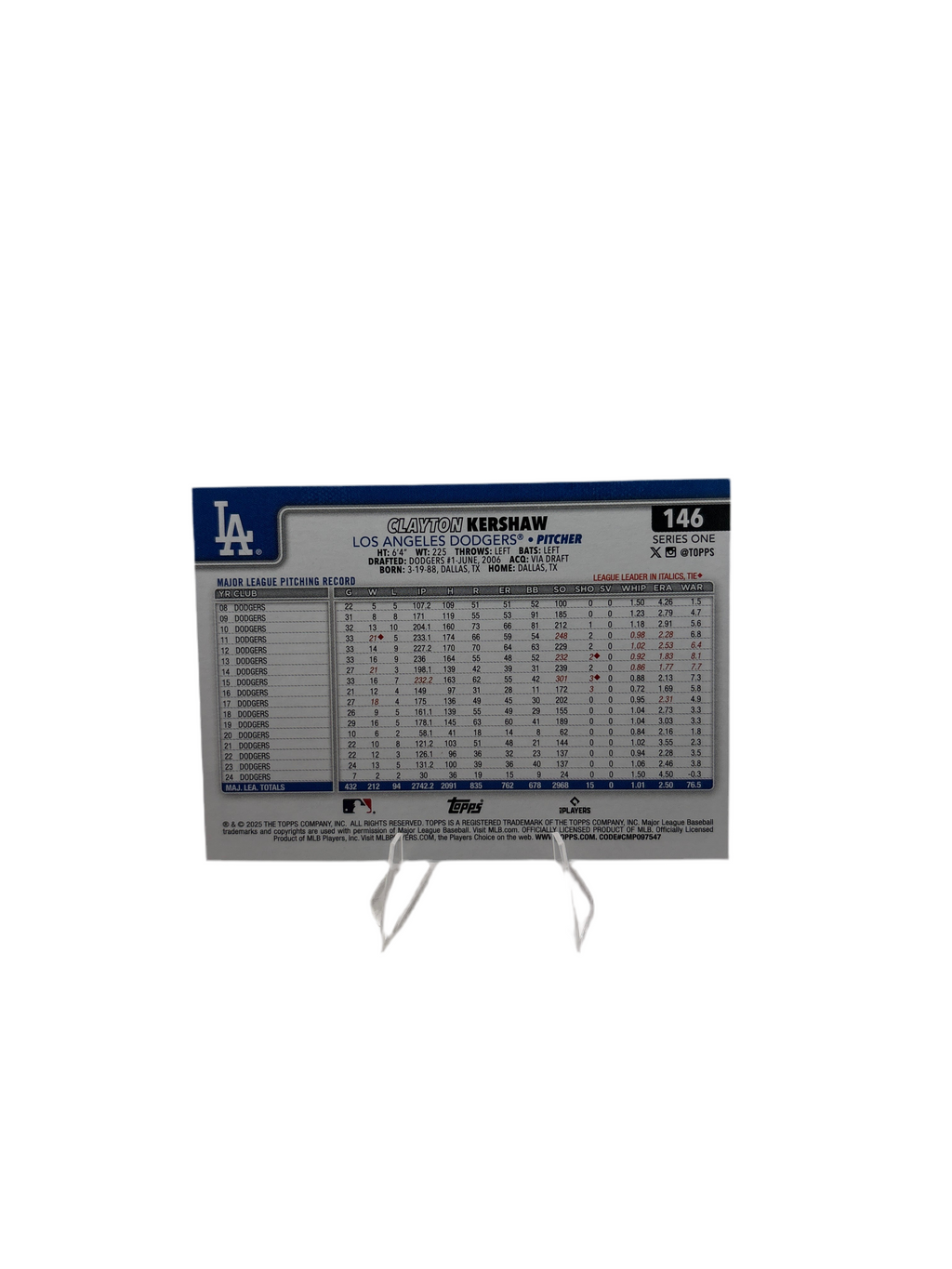 Topps Clayton Kershaw