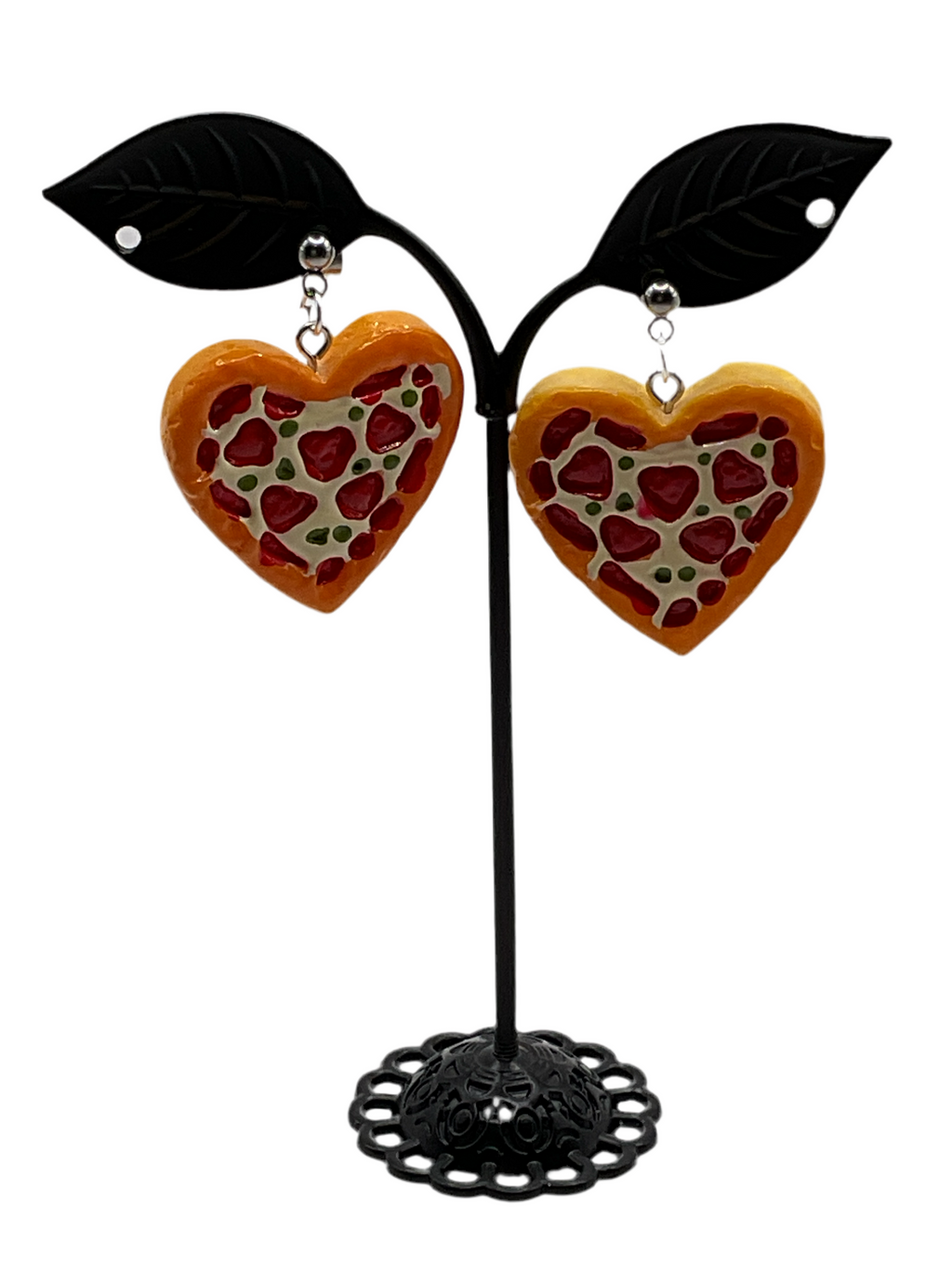 Pizza Heart Earrings