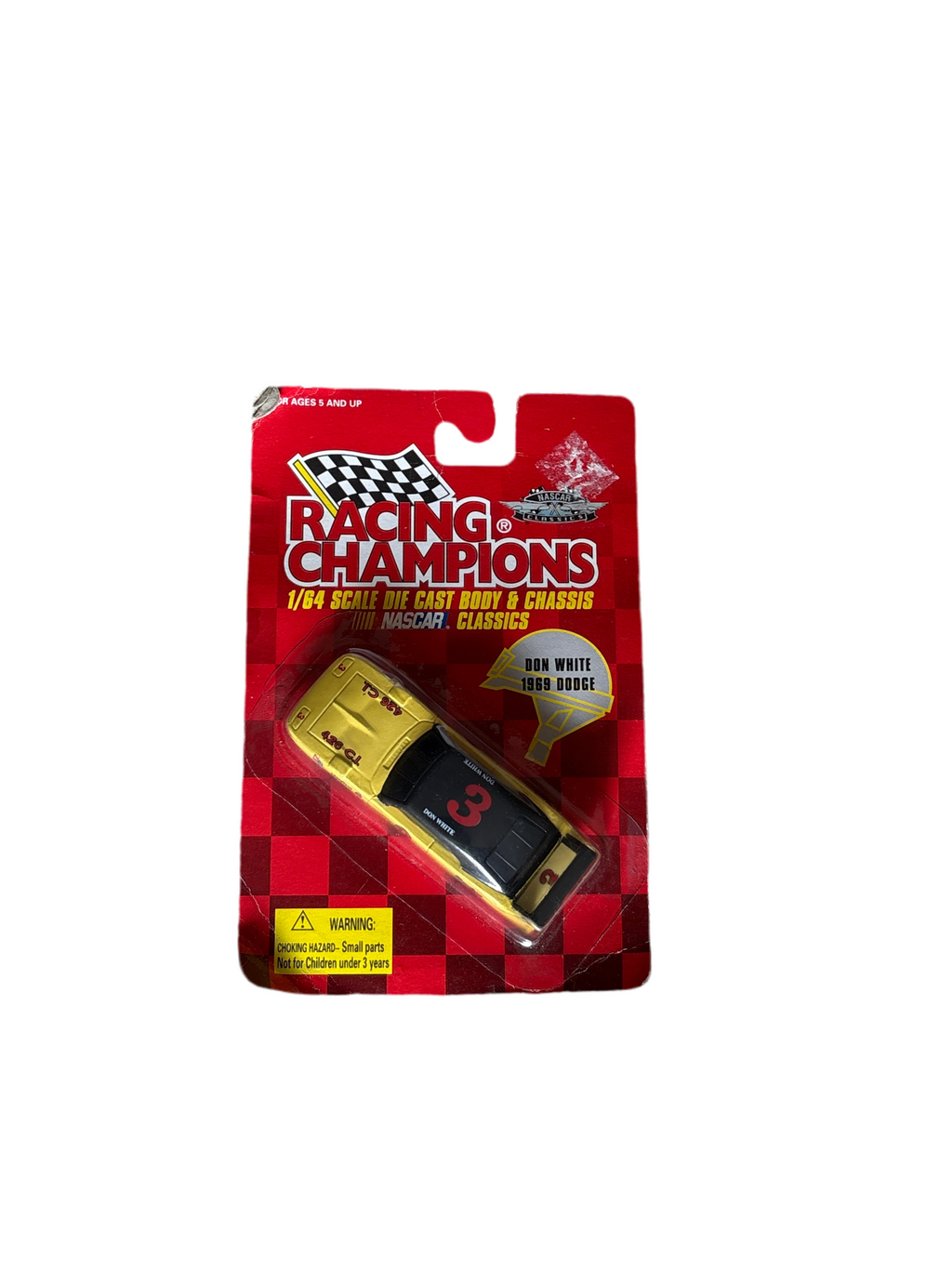 Racing Champions Don White Diecast Yellow