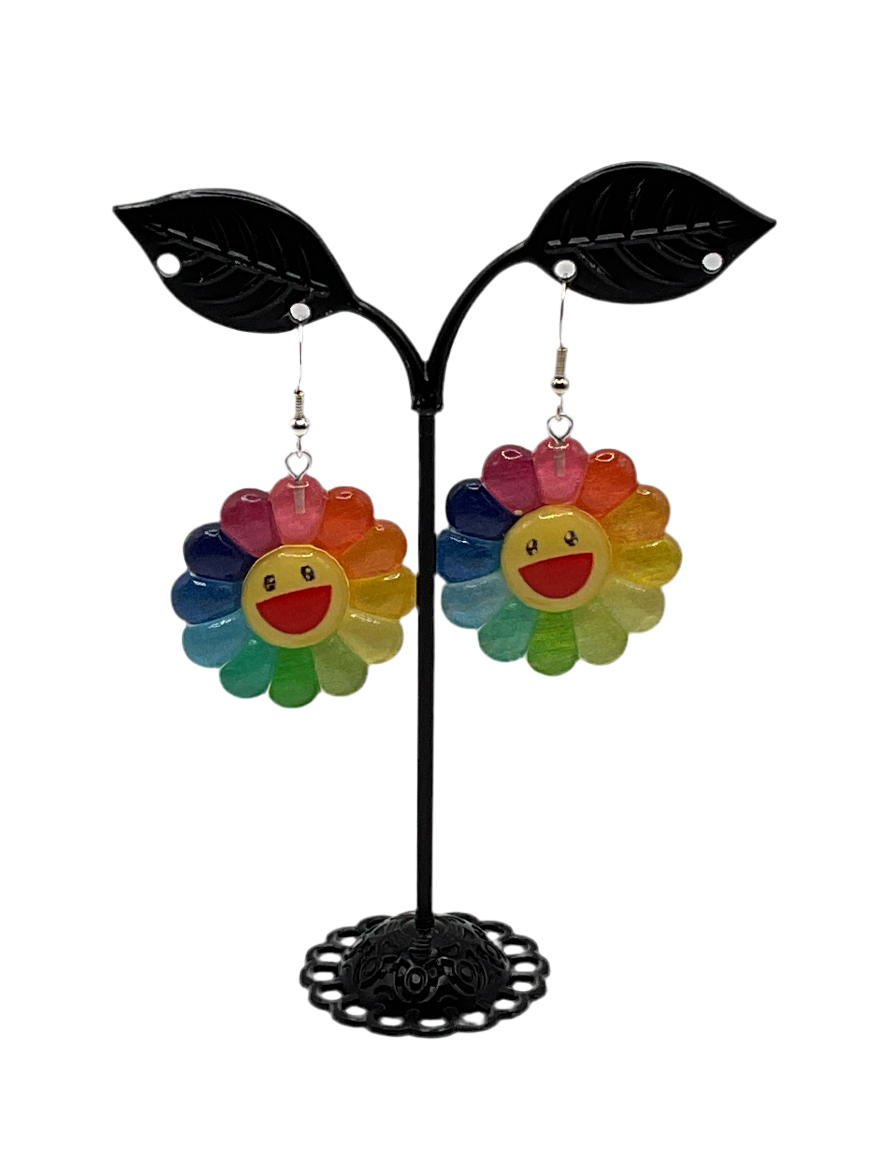 Flower Smiley Face Earrings
