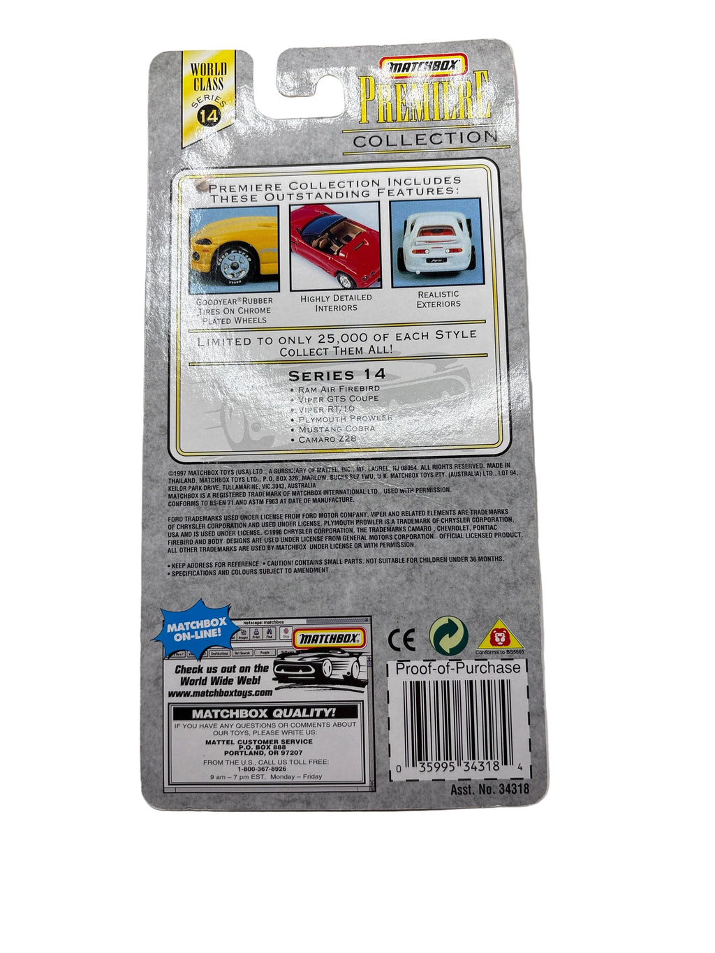 Matchbox Plymouth Prowler Diecast blue