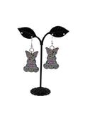 Patterened Easter Bunny Earrings