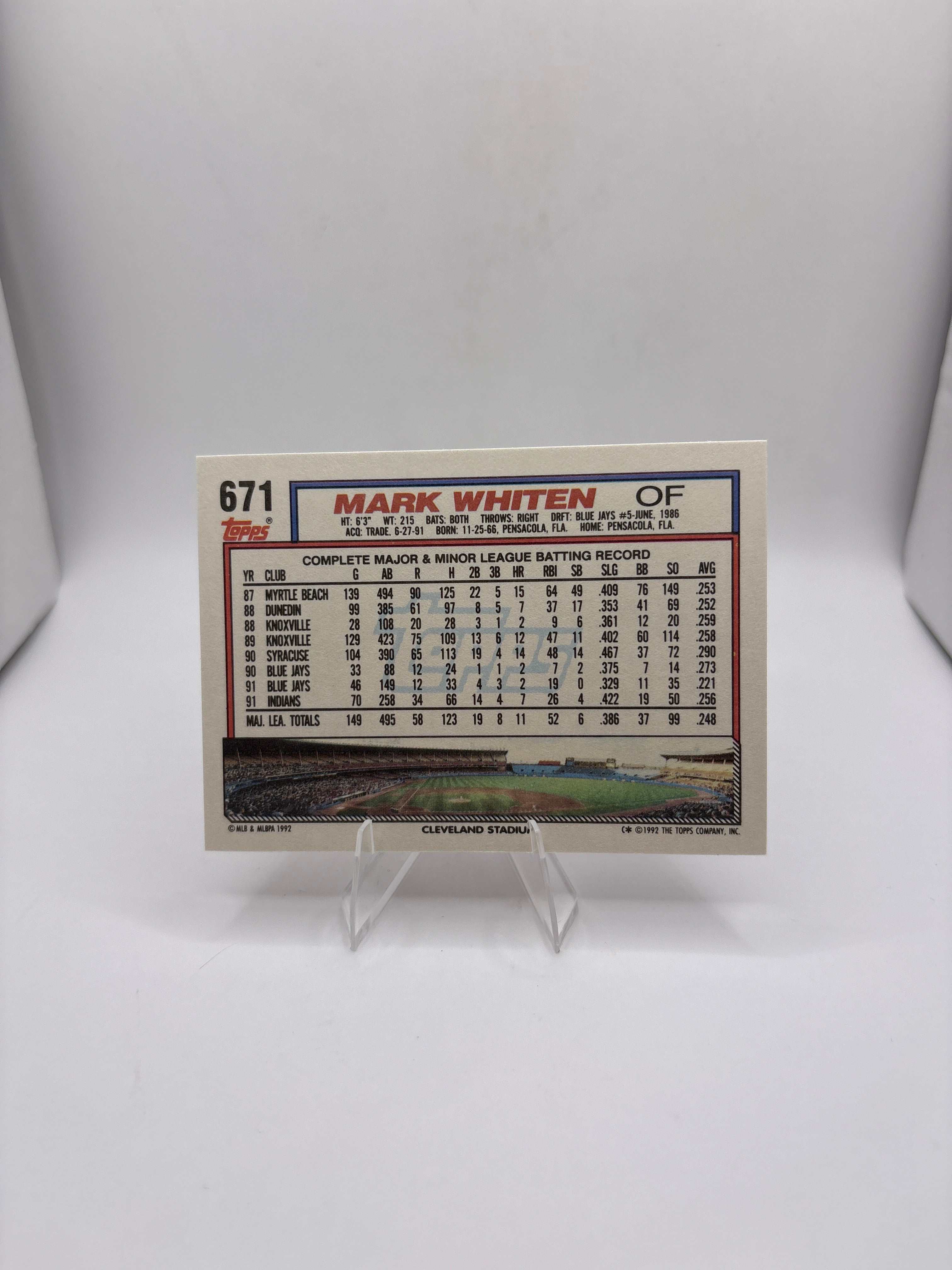 Topps Mark Whiten