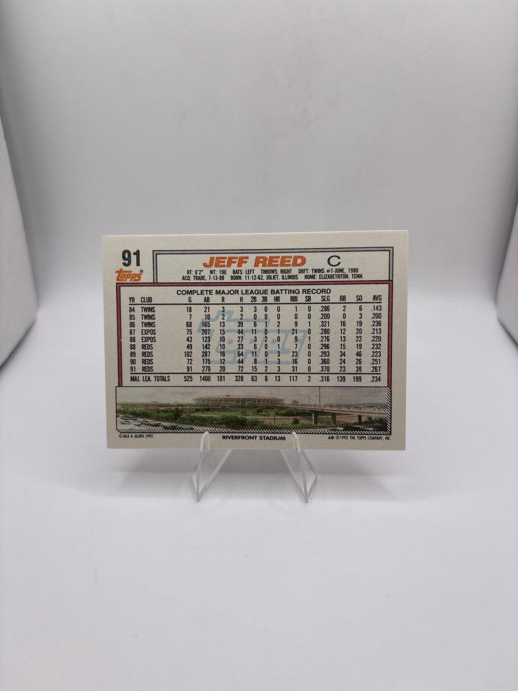 Topps Jeff Reed