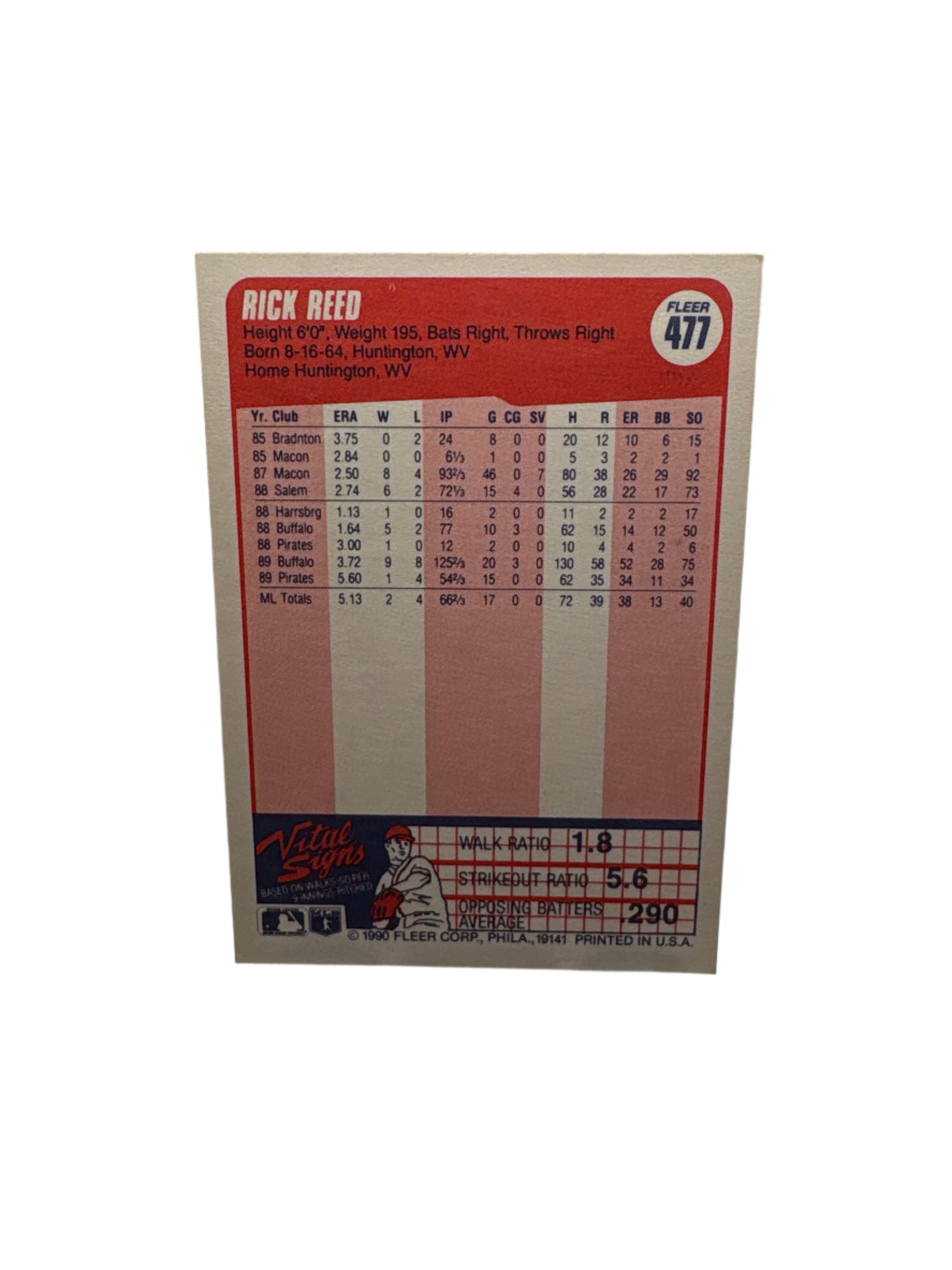 Fleer Rick Reed