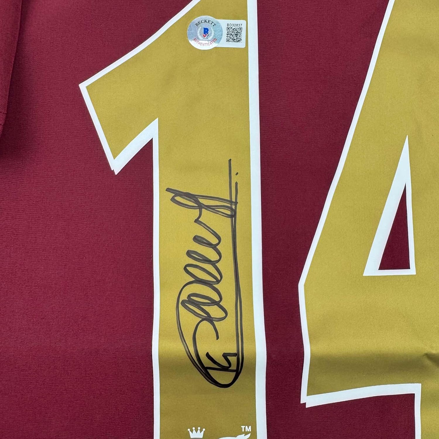Framed Autographed/Signed Thierry Henry 35x39 Arsenal Red Soccer Jersey Beckett BAS COA