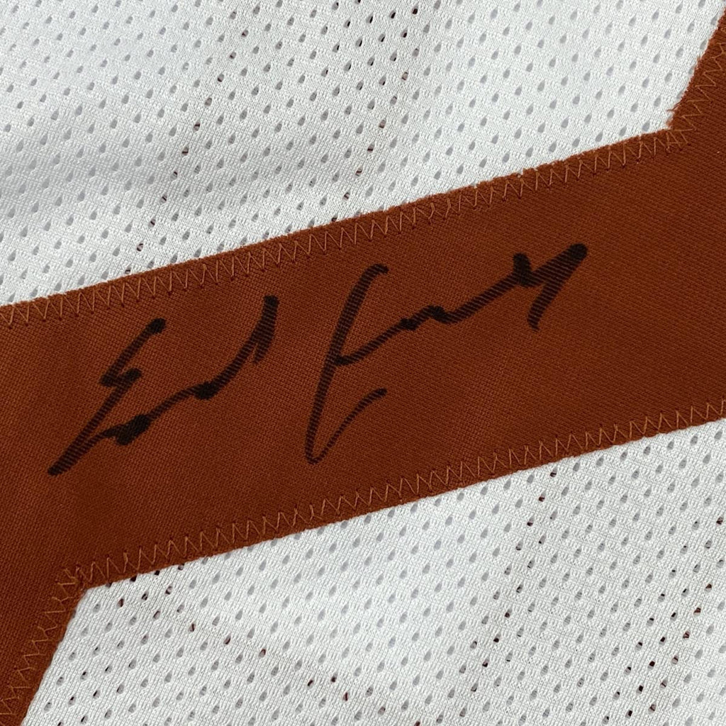 Autographed/Signed Earl Campbell Texas White College Football Jersey JSA COA