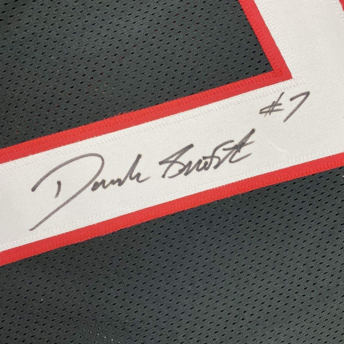 Framed Autographed/Signed D'Andre Swift 35x39 Georgia Black College Football Jersey JSA COA