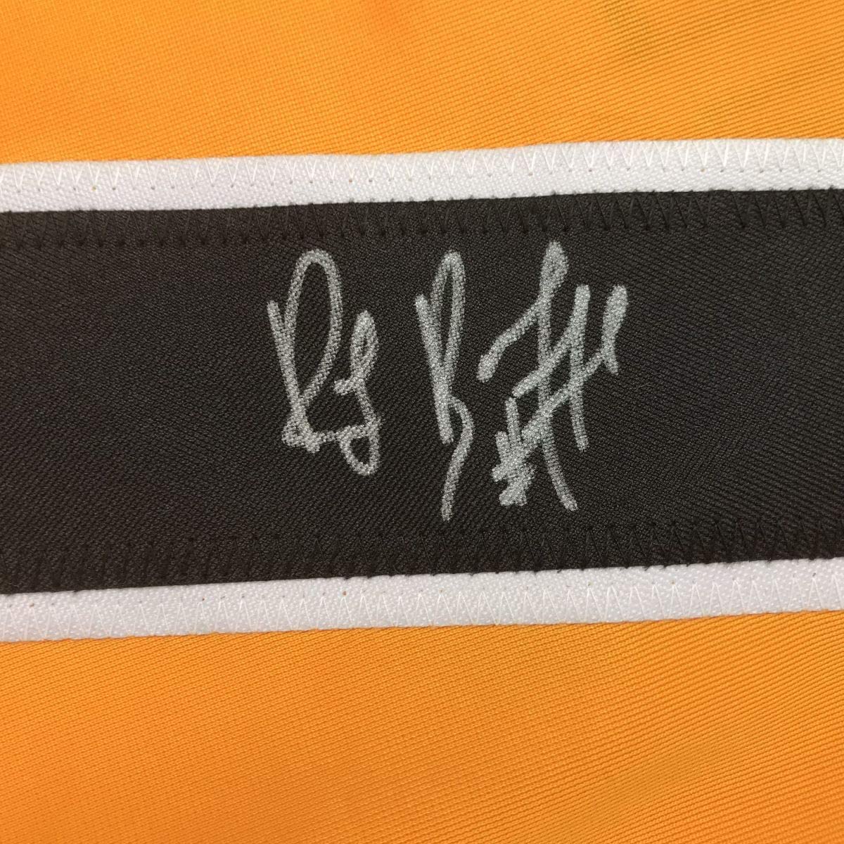 Autographed/Signed Ray Bourque Boston Yellow Hockey Jersey JSA COA