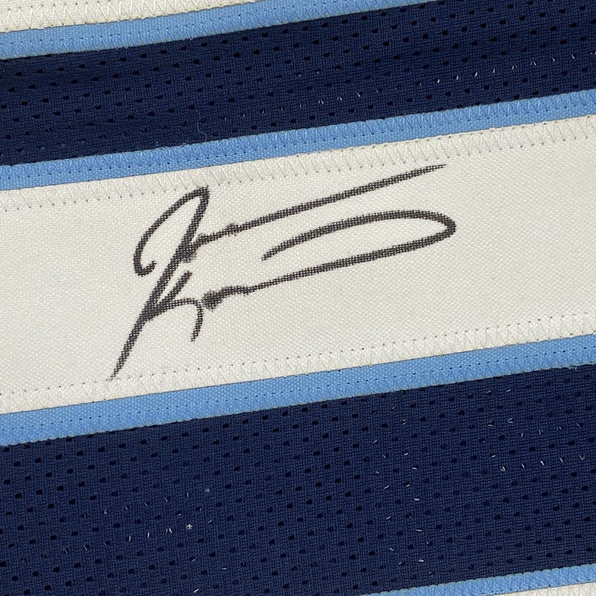 Autographed/Signed Jevon Kearse Tennessee Dark Blue Football Jersey JSA COA