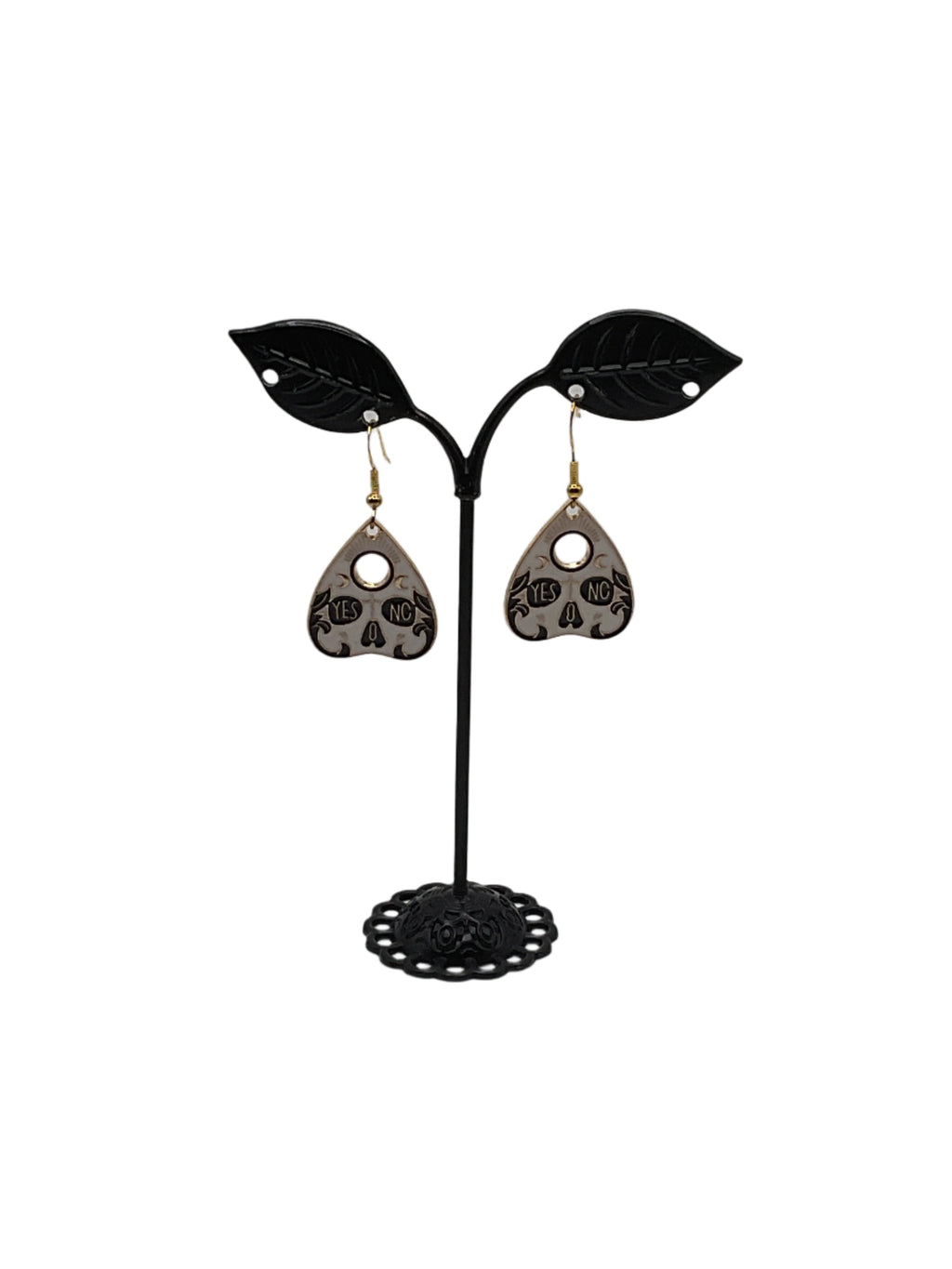 Skull Ouija Planchette Earrings