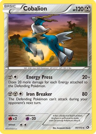 Cobalion 091/113 - Legendary Treasures Holofoil