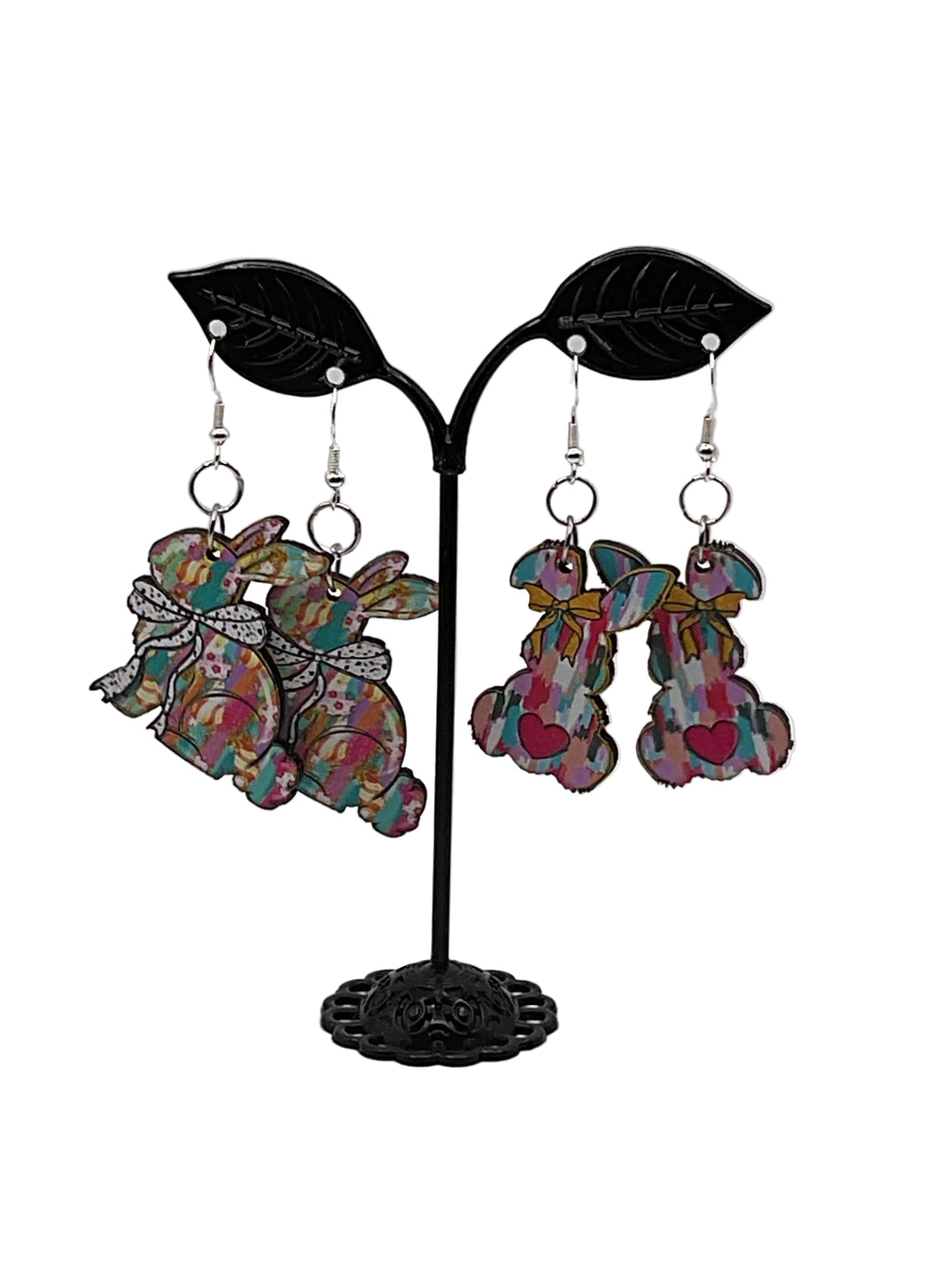 Painted Easter Bunny Earrings