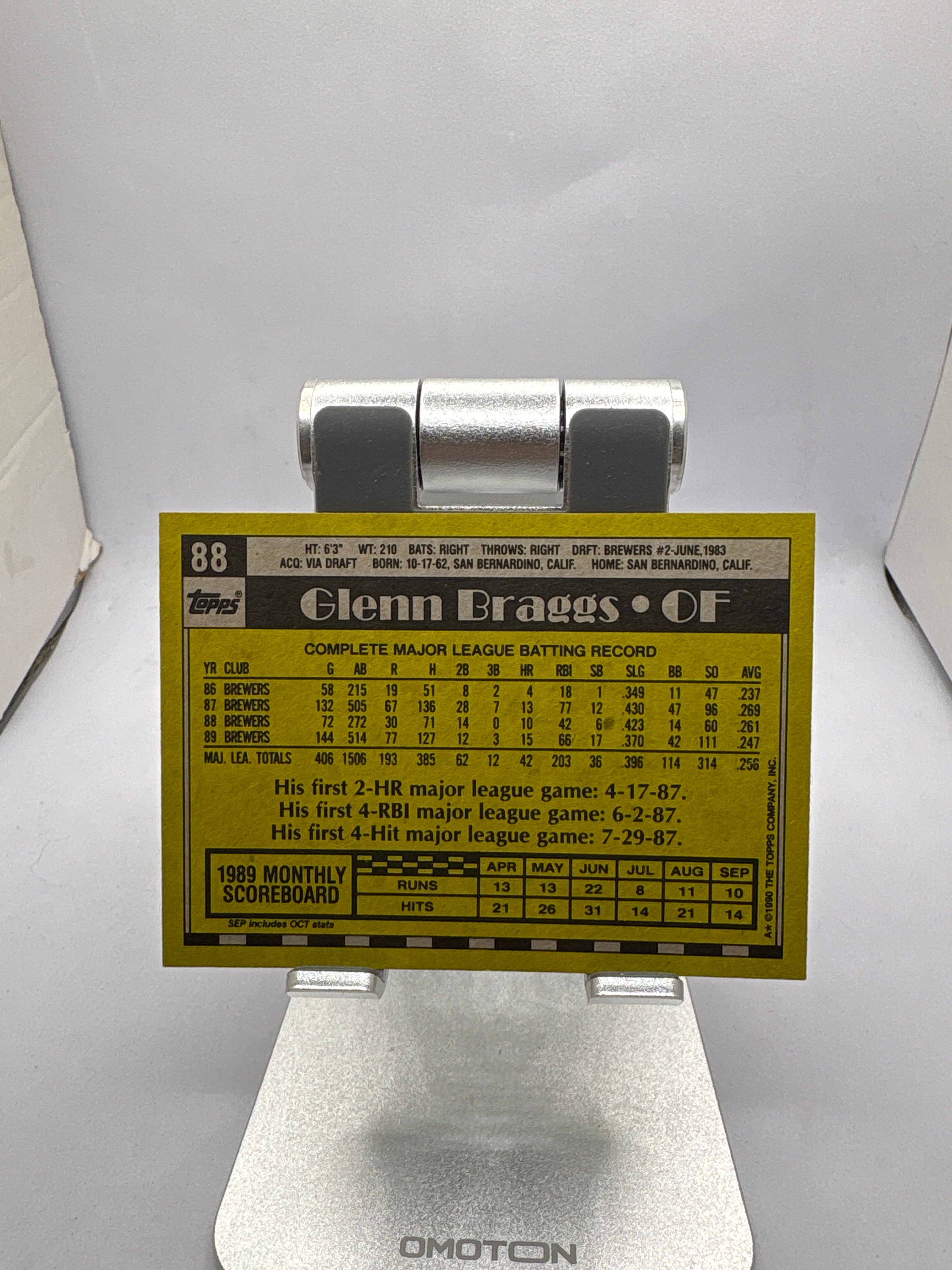 Topps Glenn Braggs