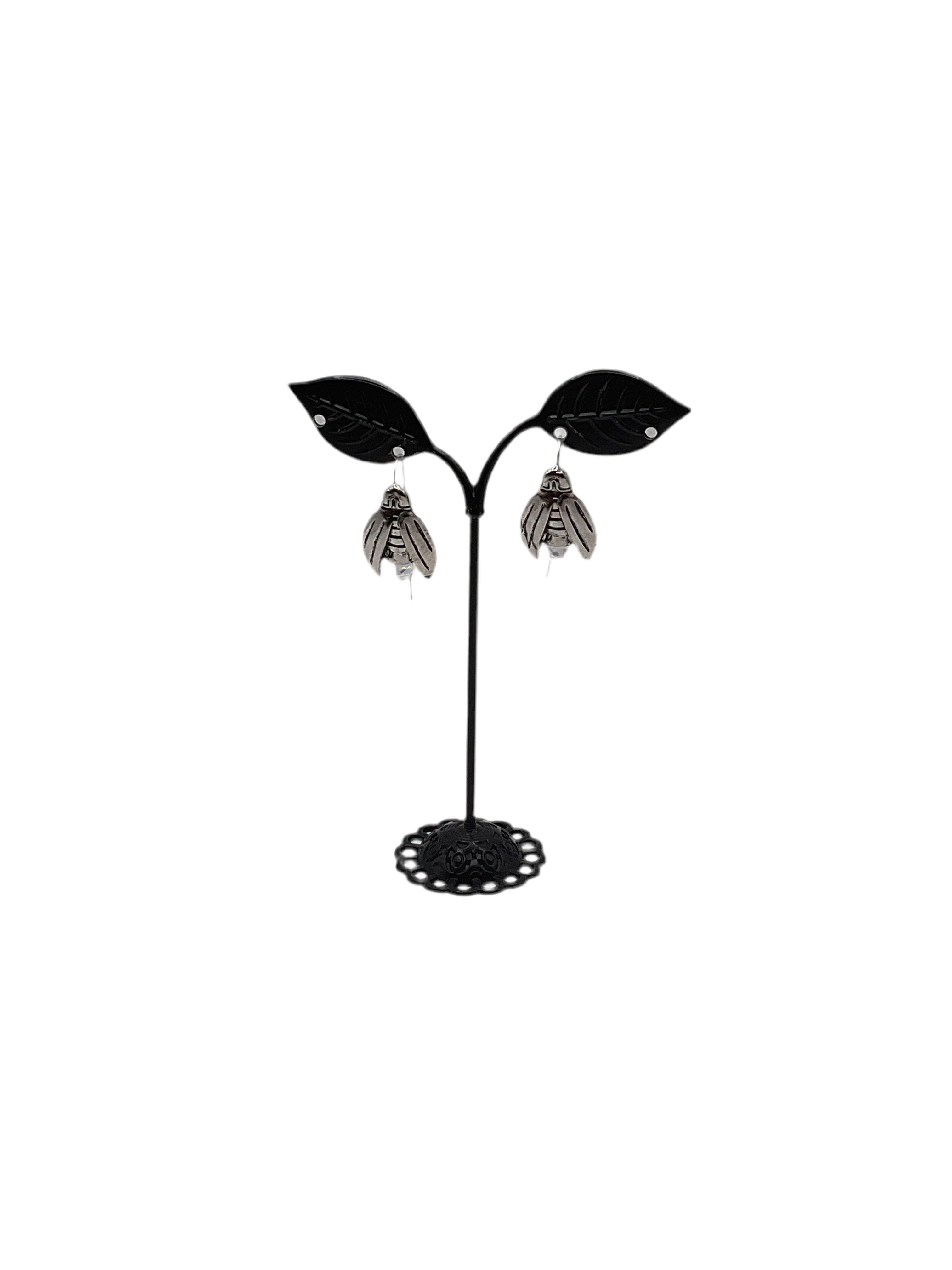 Silver Bee Earrings