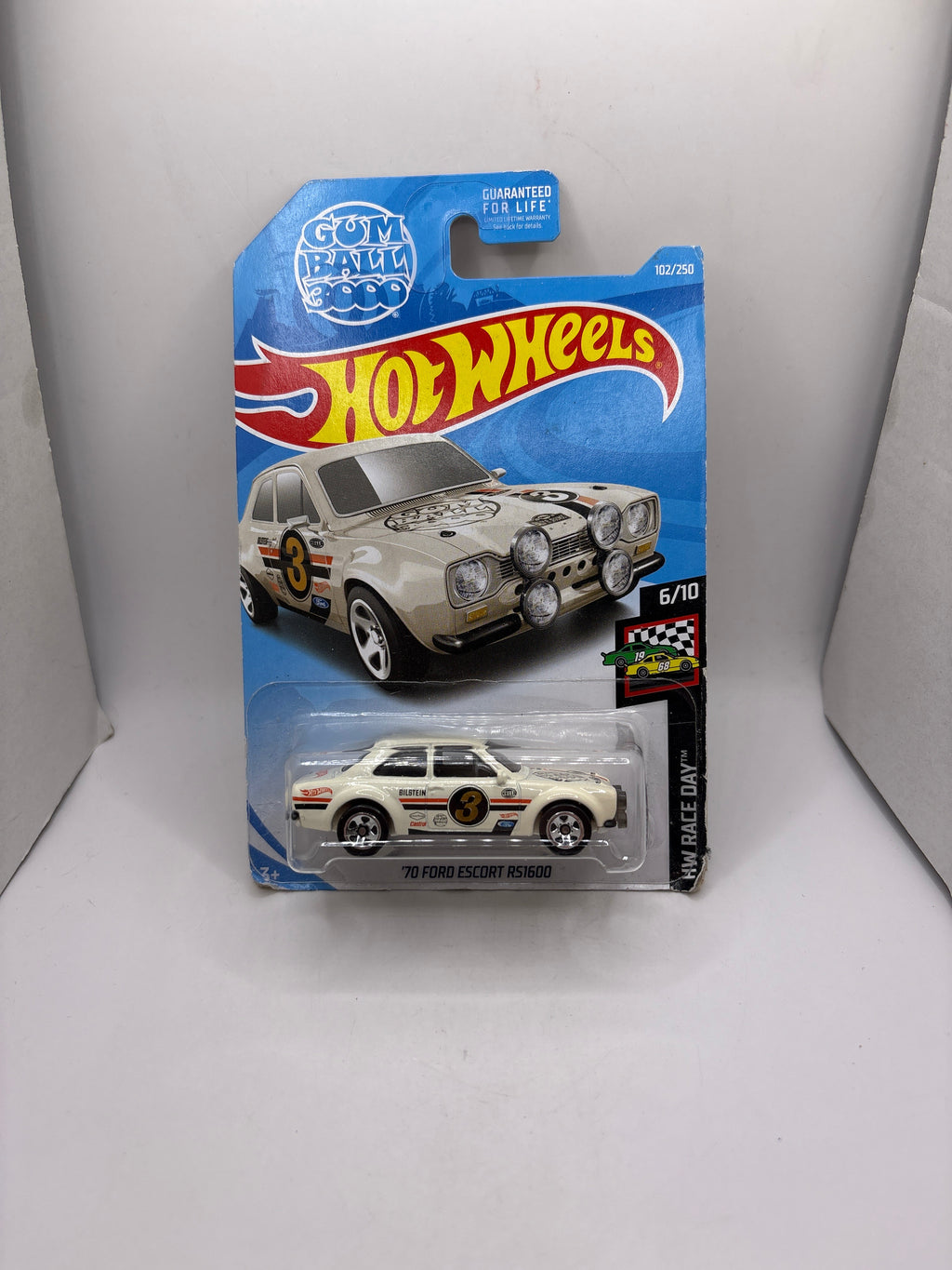 Hot Wheels 70 Ford Escort RS1600 Diecast white