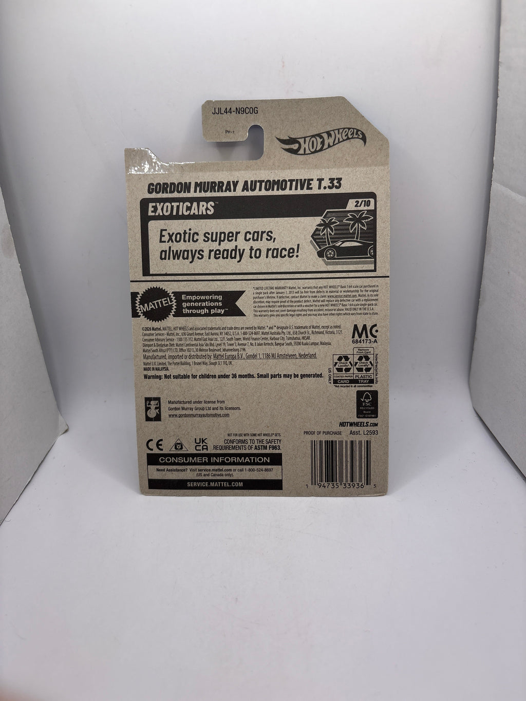 Hot Wheels Gordon Murray Automotive T.33 Diecast green