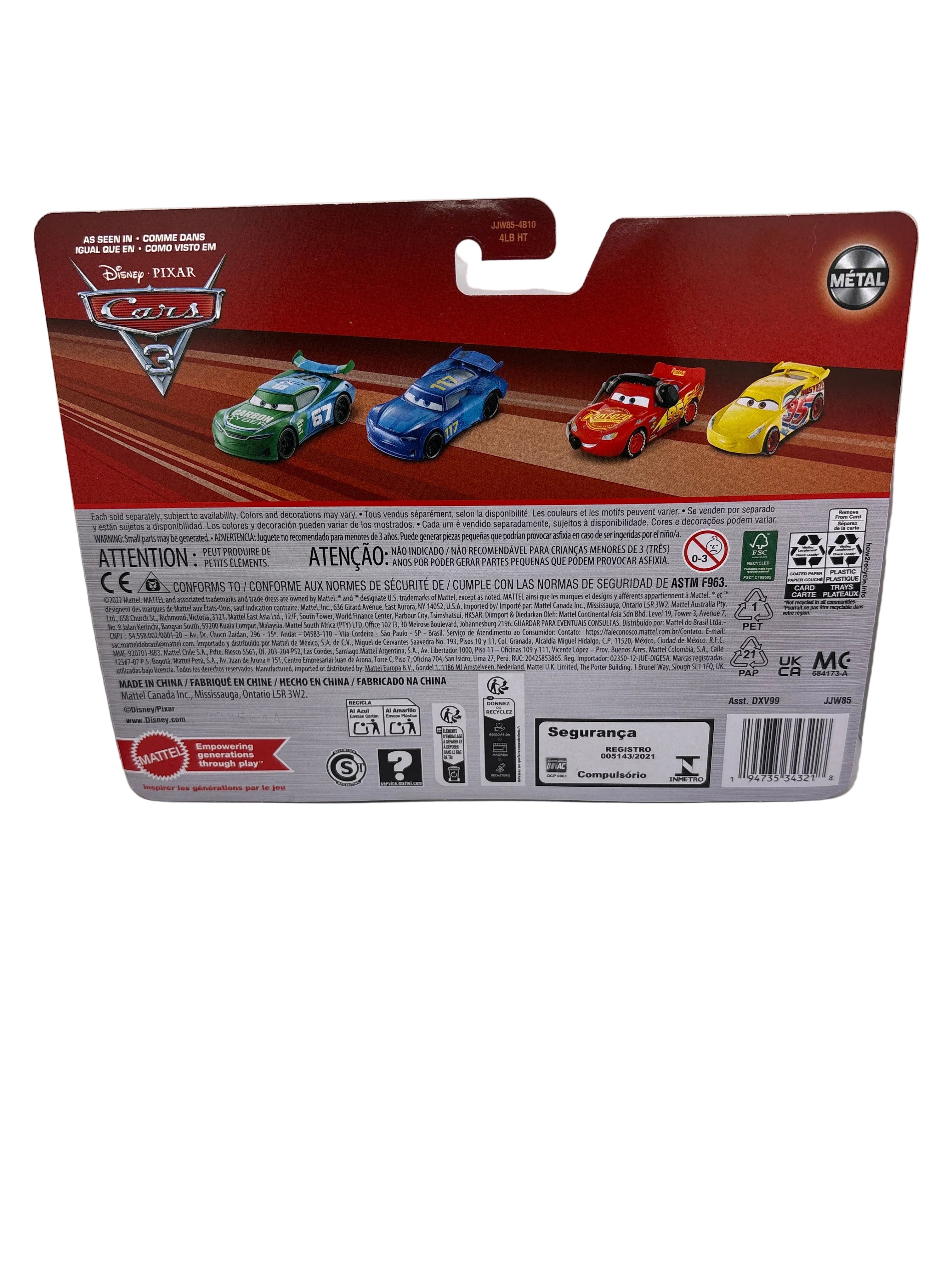 Disney Pixar Cars Headset Crew Chief Lightning McQueen Rusteze Cruz Ramirez Diecast multi color