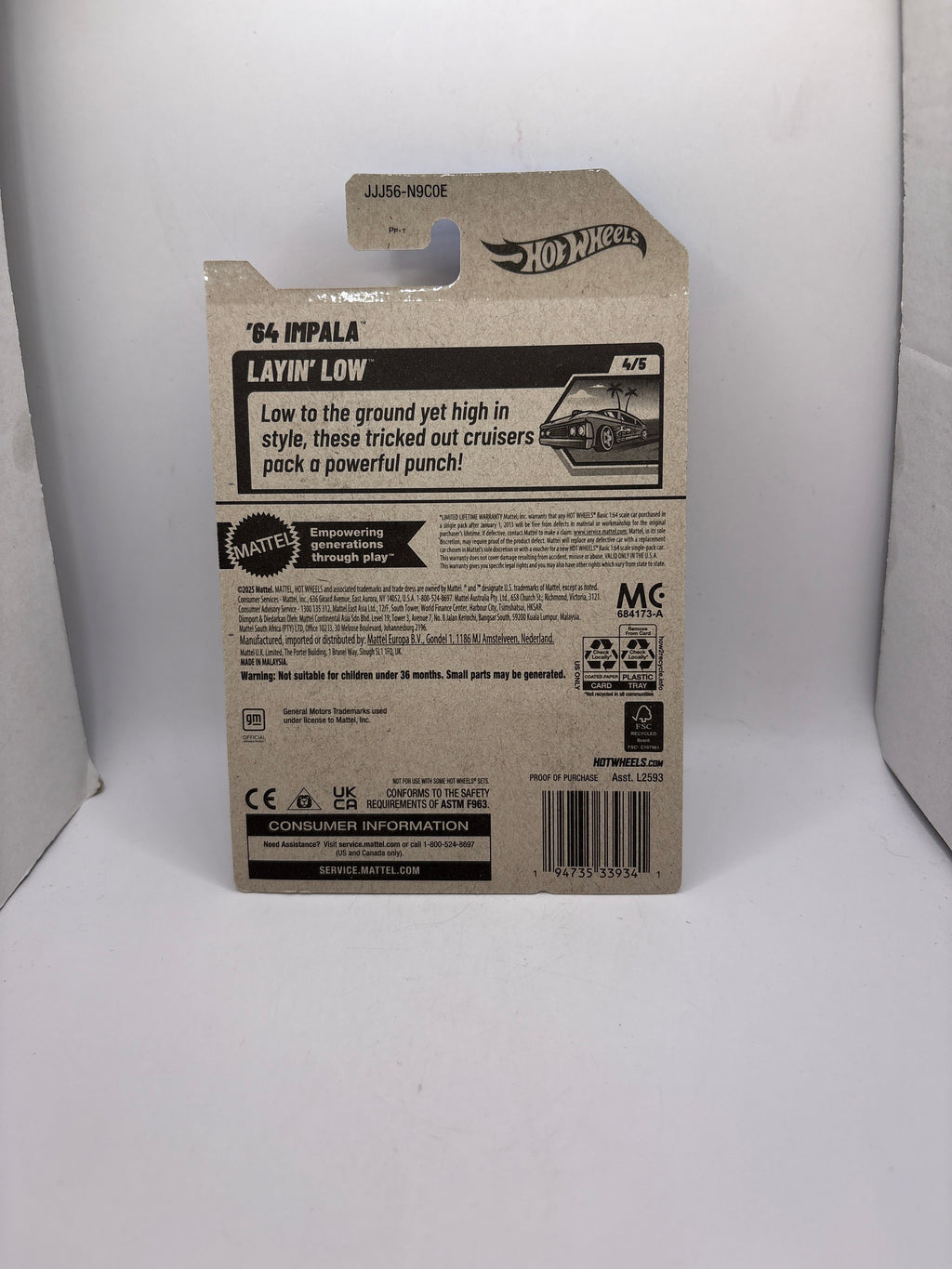 Hot Wheels 64 Impala Diecast blue