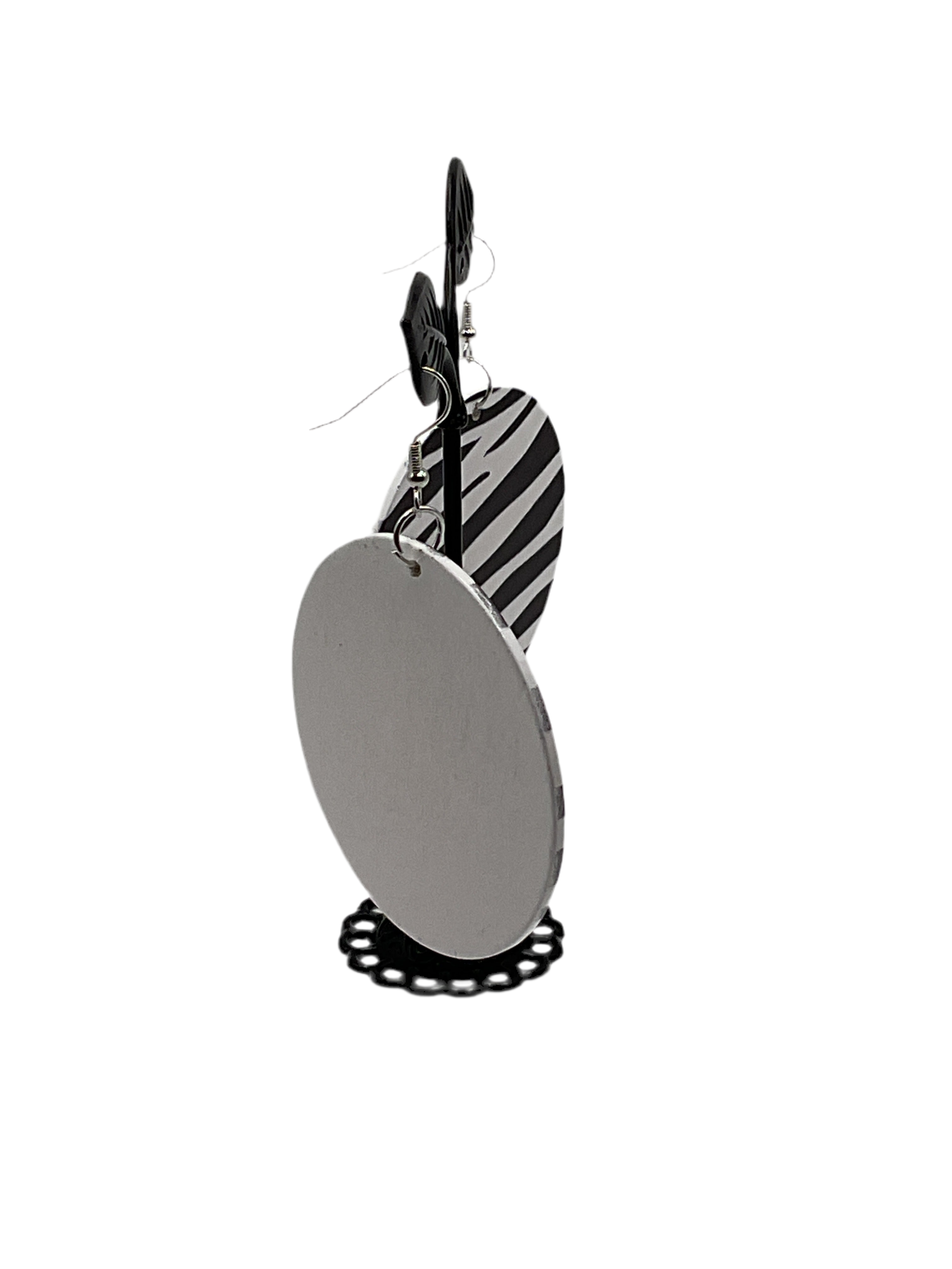 Round Zebra Earrings
