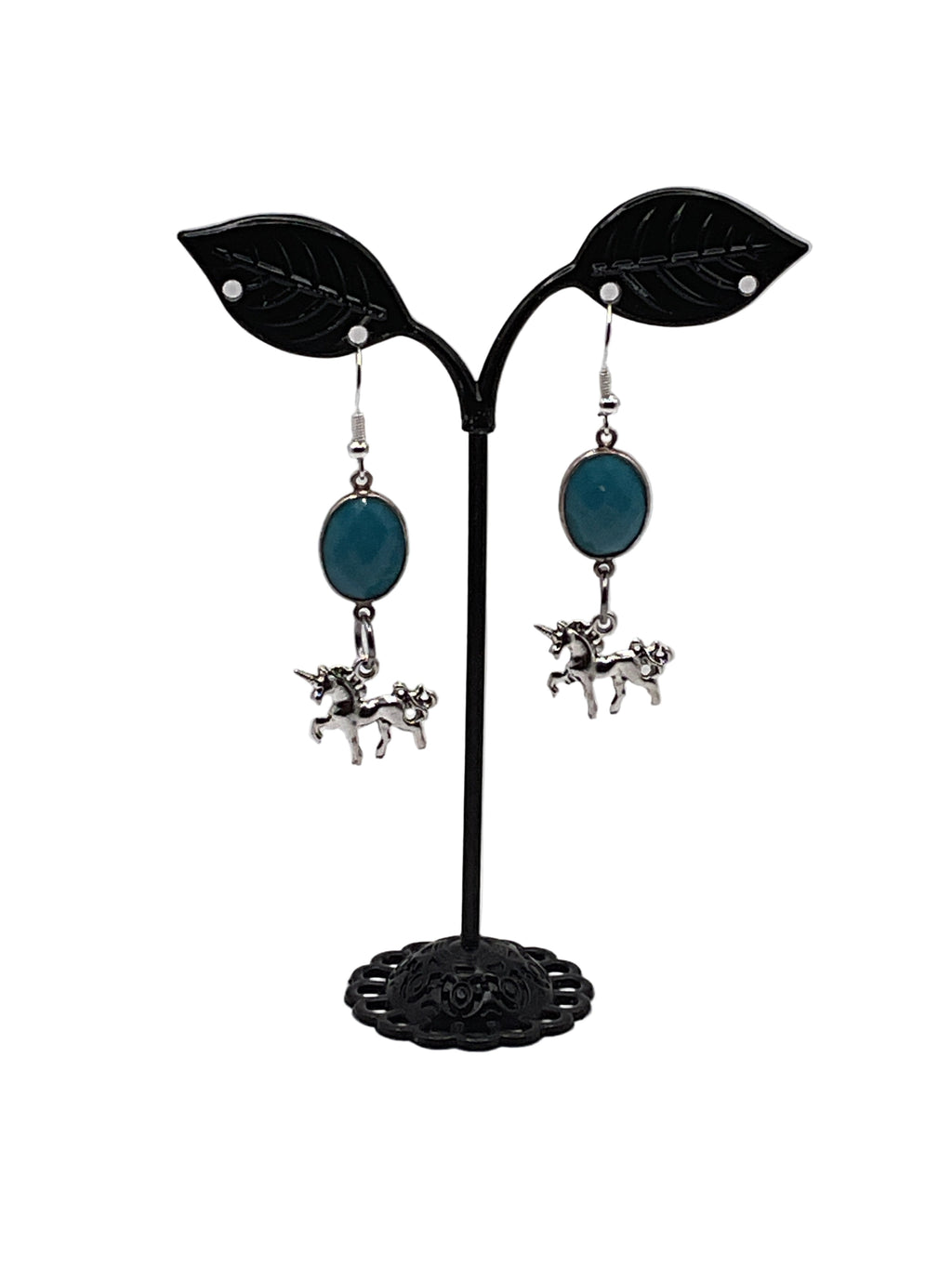 Turquoise Blue Faceted Earrings