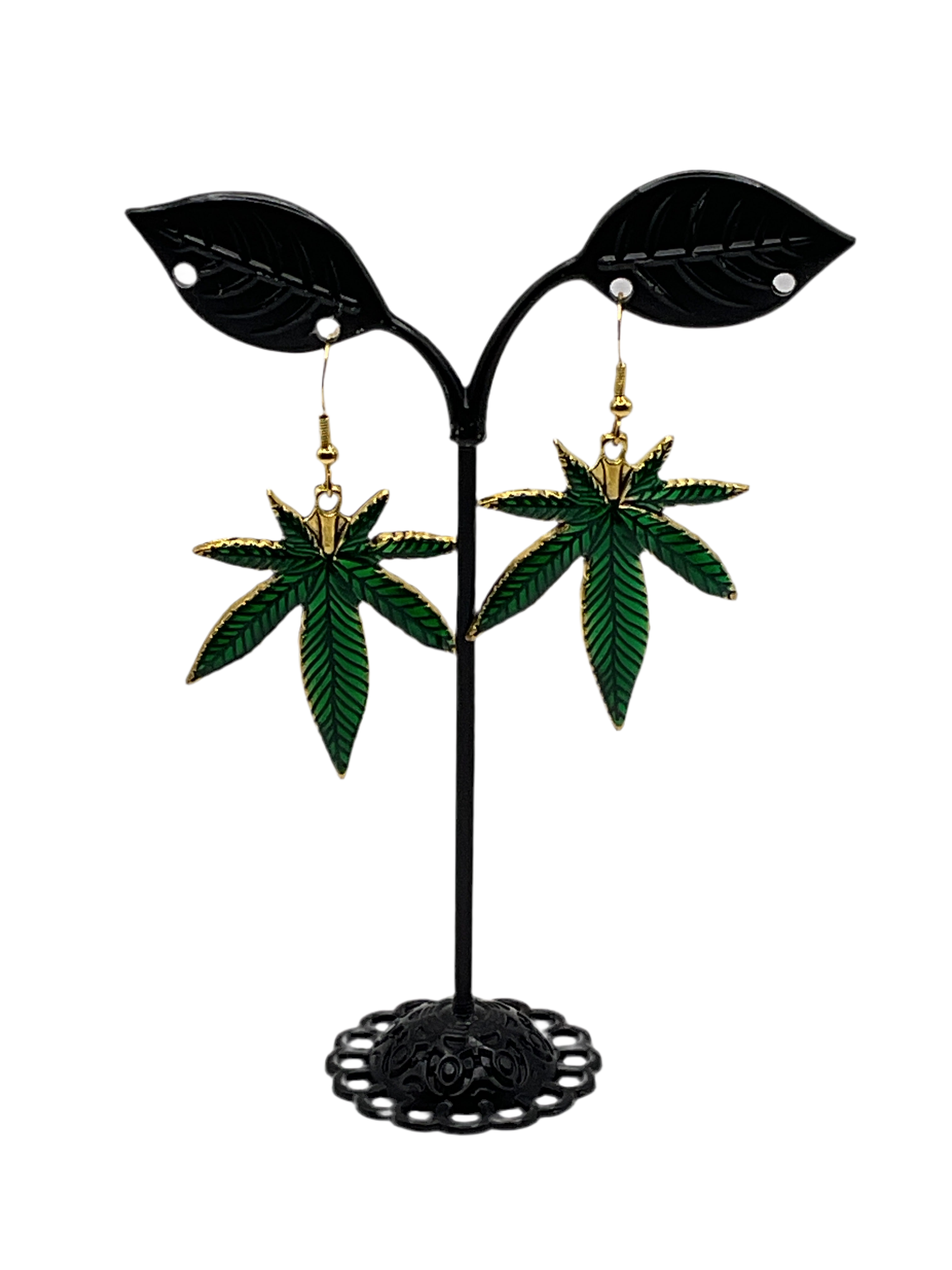 Marijuana Leaf Earrings