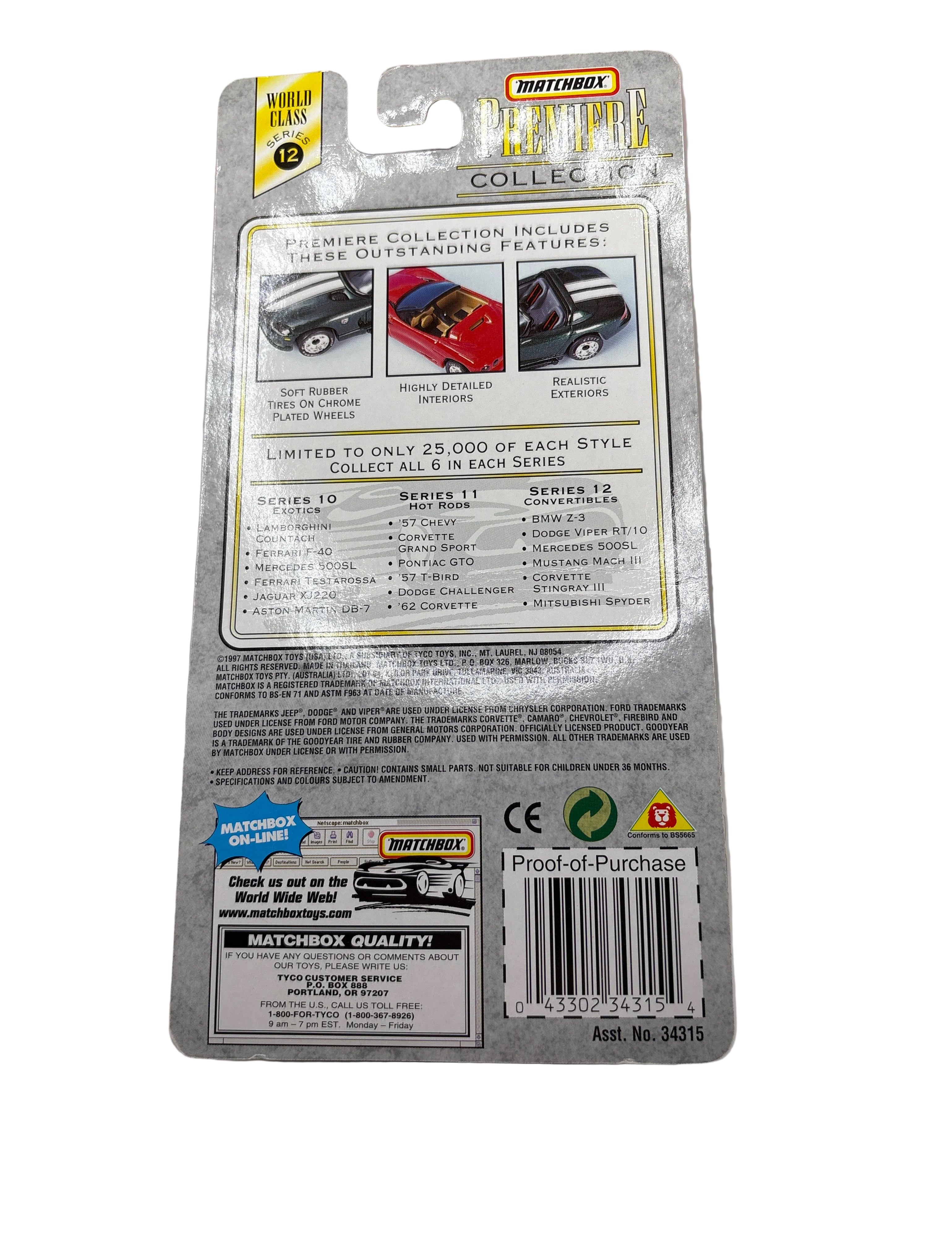 Matchbox Corvette Stingray III Diecast red