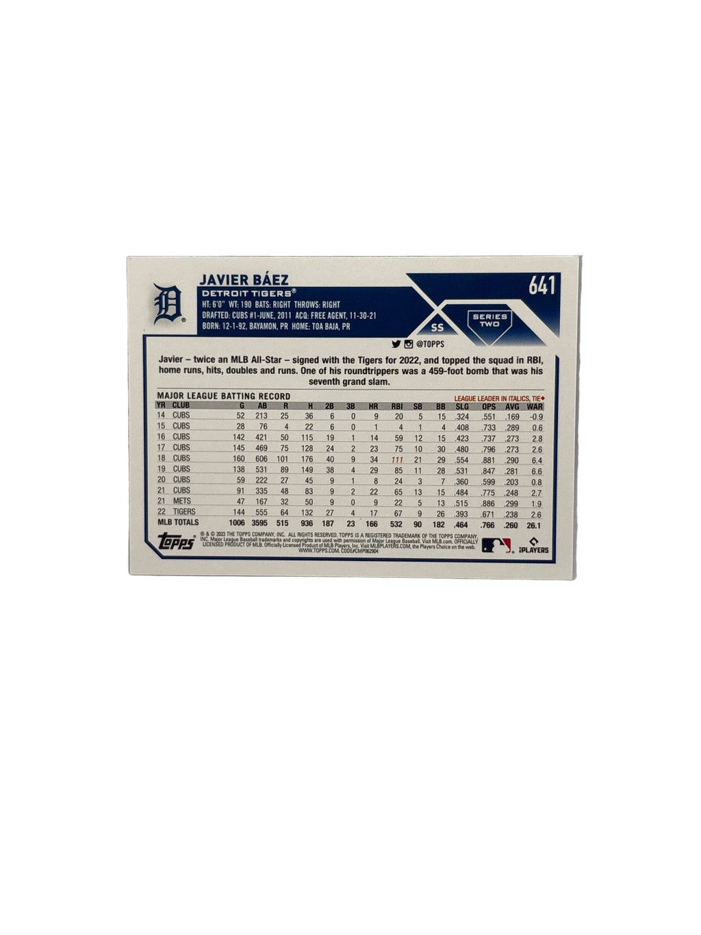 Topps Javier Baez