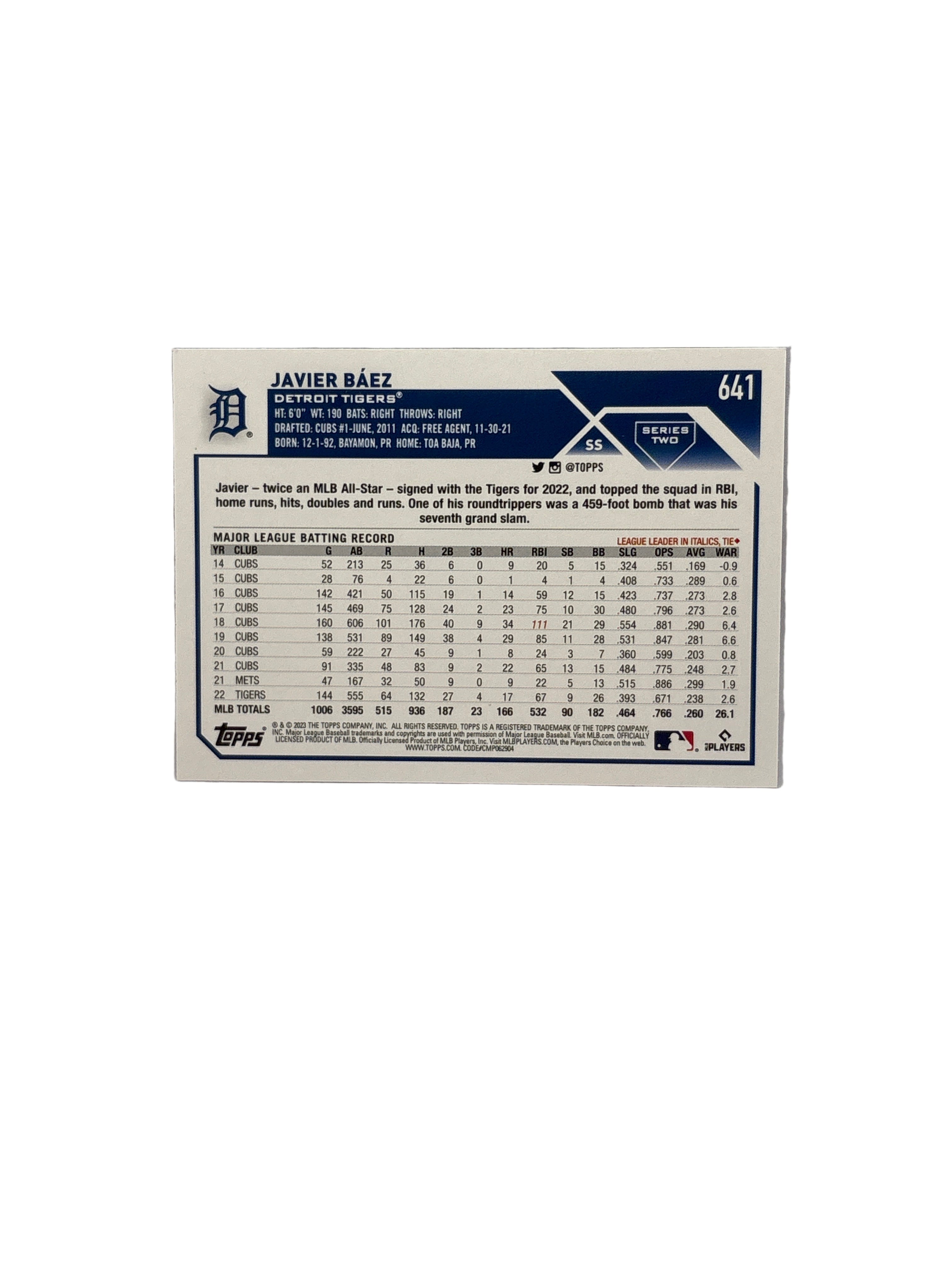 Topps Javier Baez