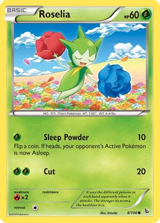 Roselia 008/106 - XY  Flashfire