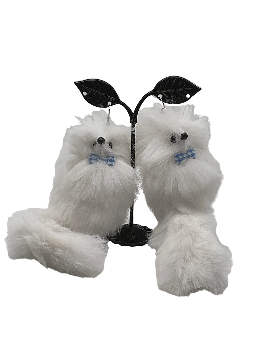 White Fox Earrings